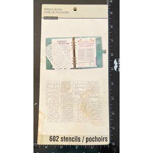 Recollections Stencil Book 602 Stencils For Planning Journaling Scrapbooking